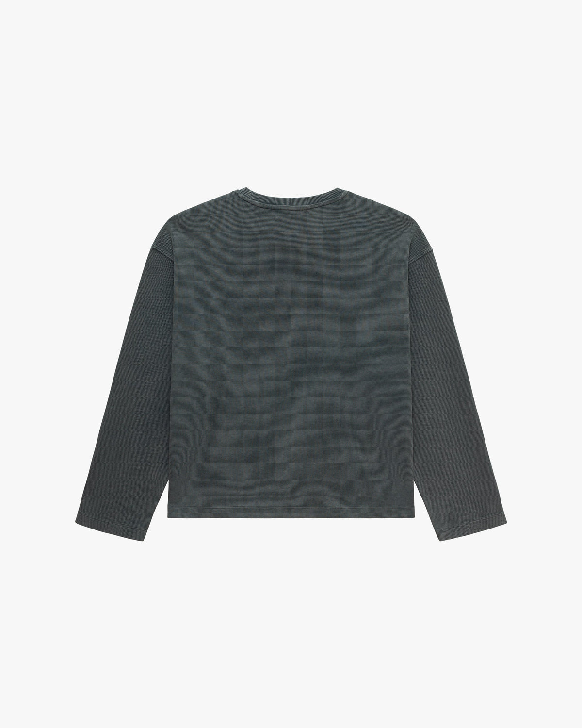 ACID WASHED WAFFLE LONGSLEEVE DARK GREY