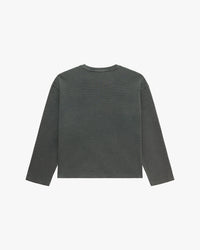ACID WASHED WAFFLE LONGSLEEVE LIGHT GREY