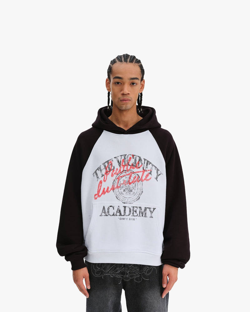 BICOLOR PUBLIC INSTITUTE HOODIE BLACK/WHITE