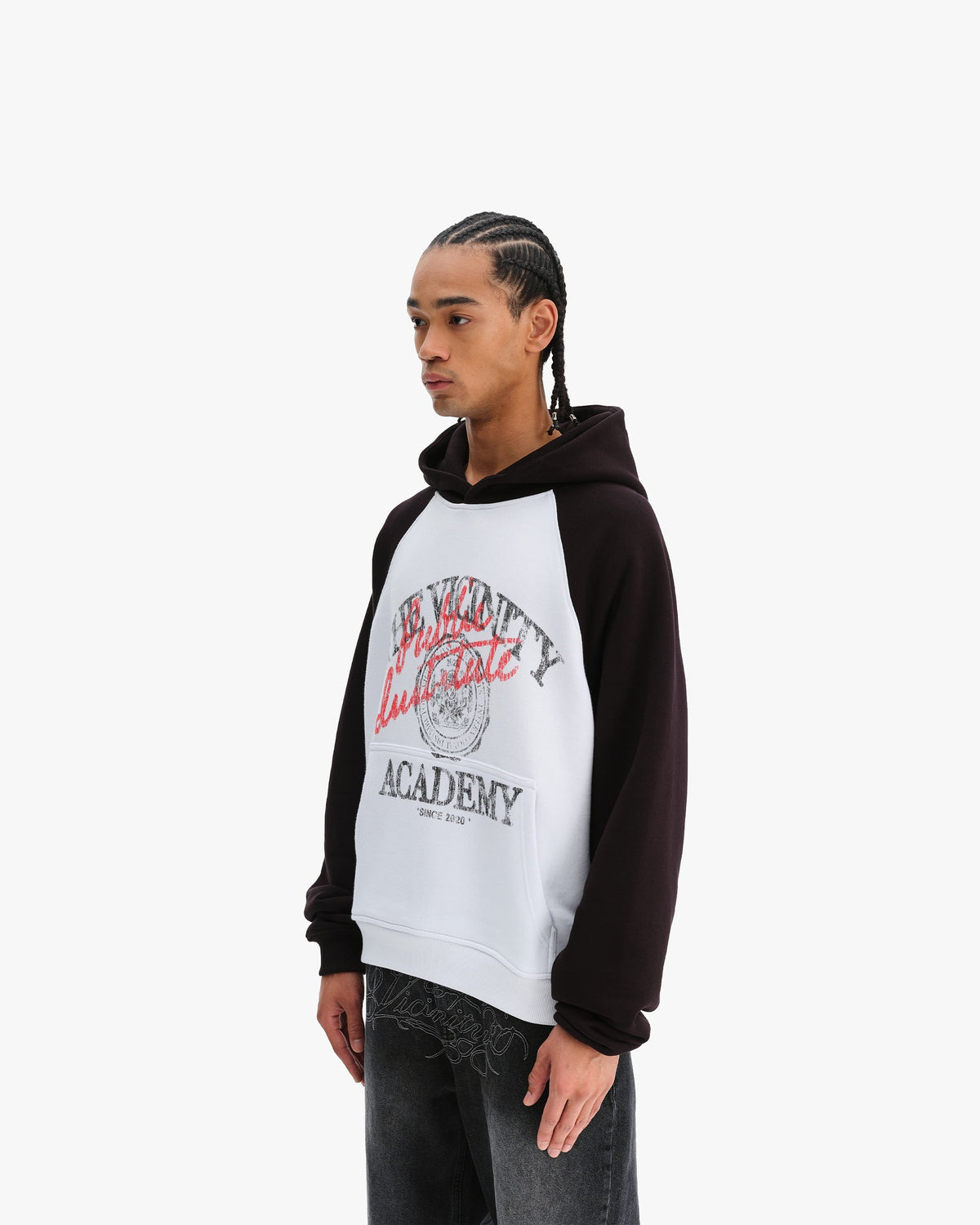 BICOLOR PUBLIC INSTITUTE HOODIE BLACK/WHITE