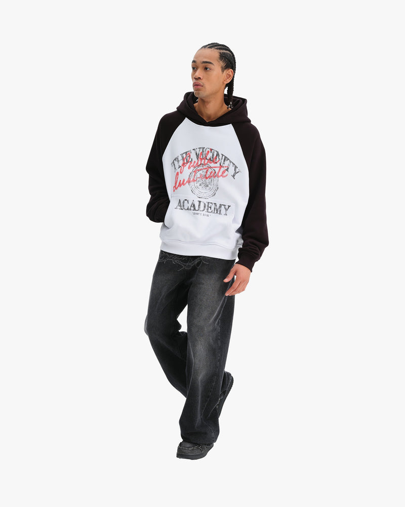 BICOLOR PUBLIC INSTITUTE HOODIE BLACK/WHITE