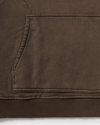 ACID WASHED HOODIE BROWN