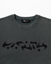 ACID WASHED WAFFLE LONGSLEEVE DARK GREY