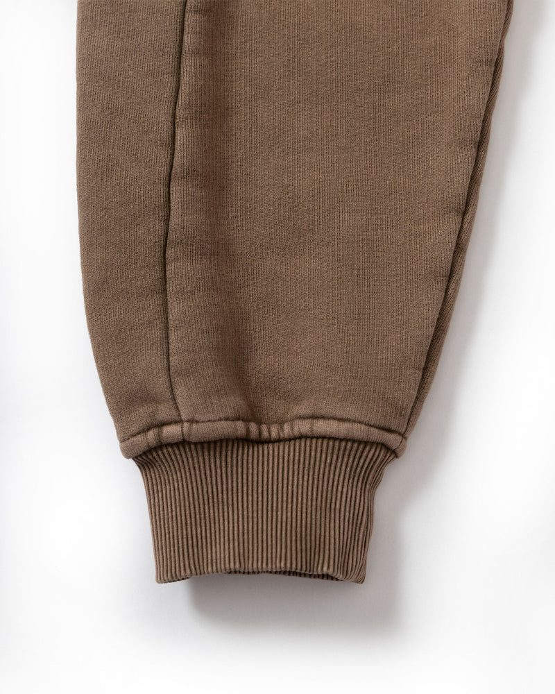 ACID WASHED HOODIE BROWN