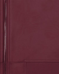 INSIDE OUT ZIP HOODIE WINE RED