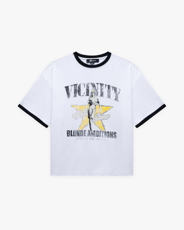 BLONDE AMBITIONS TEE WHITE