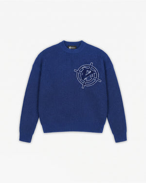 V-LOGO KNITWEAR ROYAL BLUE