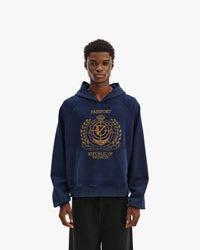 PASSPORT HOODIE WASHED BLUE