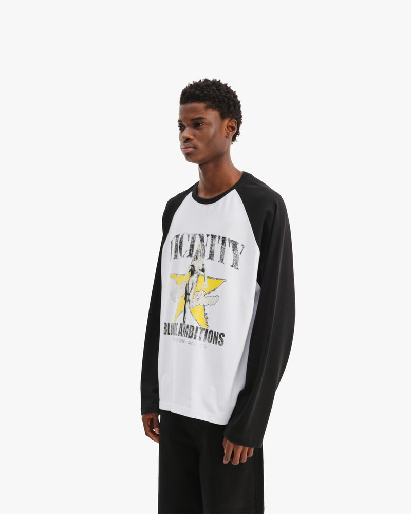 BLONDE AMBITIONS LONGSLEEVE WHITE/BLACK