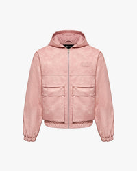 SCRIPT LOGO LEATHER JACKET VINTAGE PINK