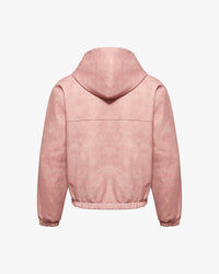 SCRIPT LOGO LEATHER JACKET VINTAGE PINK