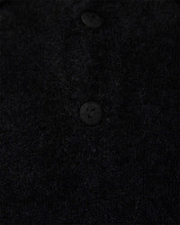 FAUX MINK POLO SWEATER BLACK