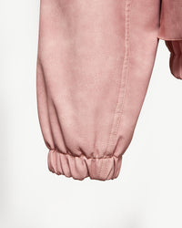 SCRIPT LOGO LEATHER JACKET VINTAGE PINK