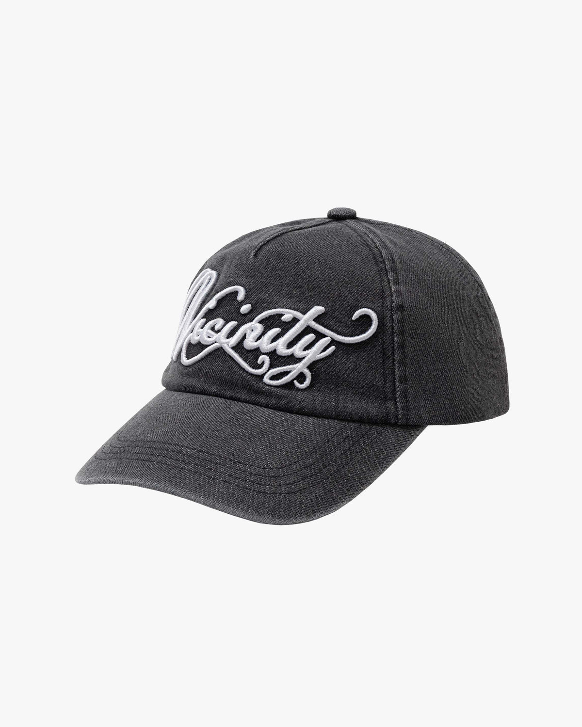 ORNAMENT DENIM CAP BLACK