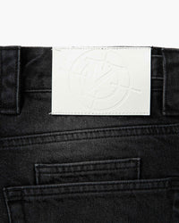 FADED BLACK DENIM JORTS