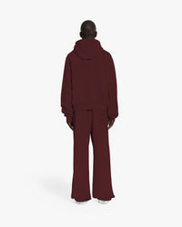 INSIDE OUT ZIP HOODIE WINE RED
