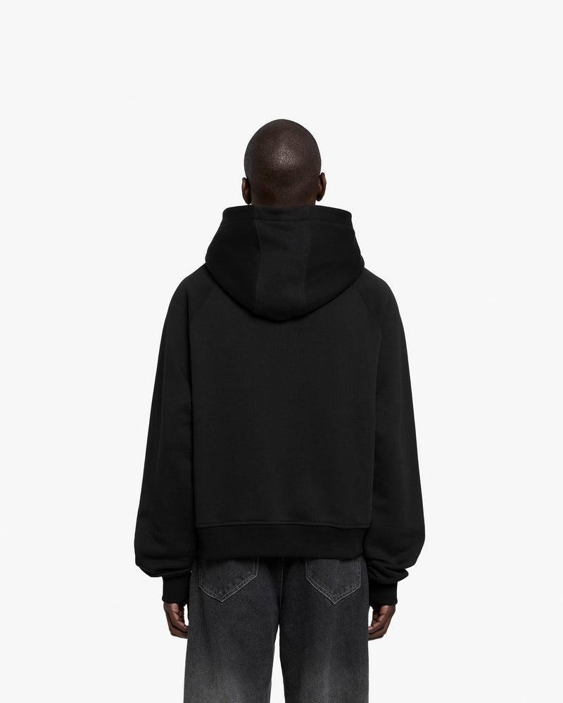 CONSTRUCTION LOGO HOODIE BLACK