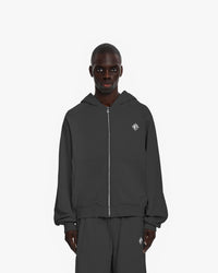 INSIDE OUT ZIP HOODIE ASH GREY (OLD SIZING)