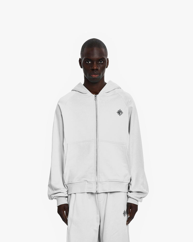 INSIDE OUT ZIP HOODIE LIGHT GREY (OLD SIZING)