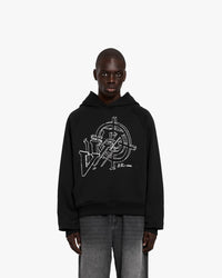 CONSTRUCTION LOGO HOODIE BLACK