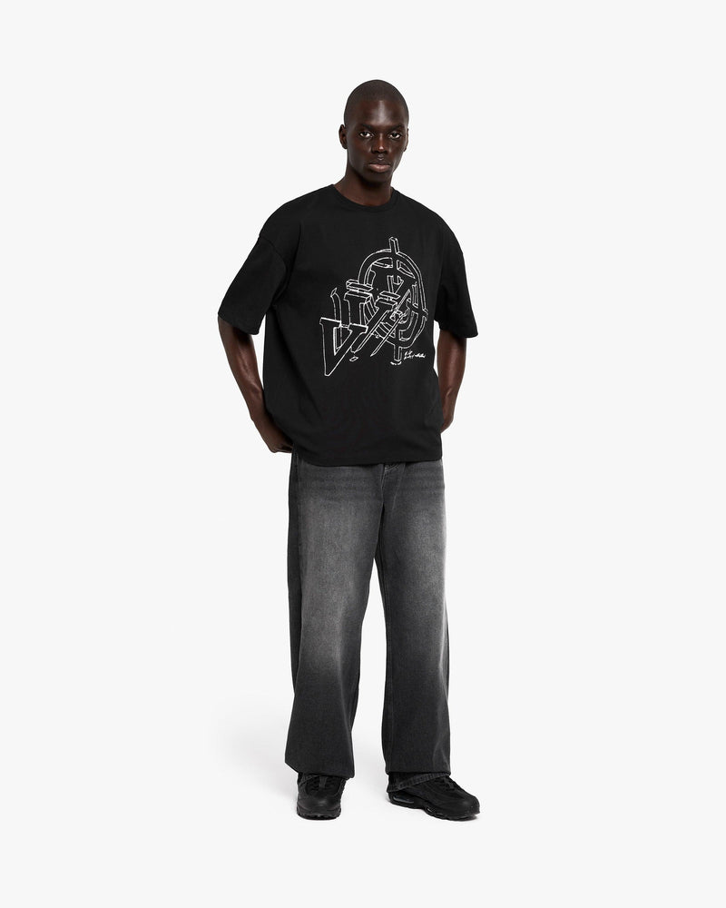 CONSTRUCTION LOGO TEE BLACK