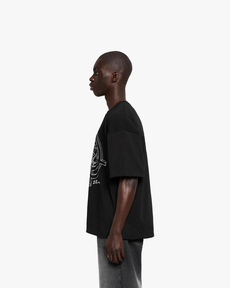 CONSTRUCTION LOGO TEE BLACK