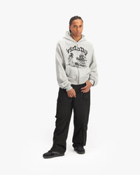 SHOOTING HOUSE ZIP HOODIE LIGHT GREY
